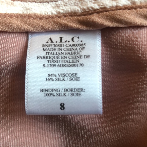 ALC Peach Velvet mid length trench coat - Picture 6 of 9